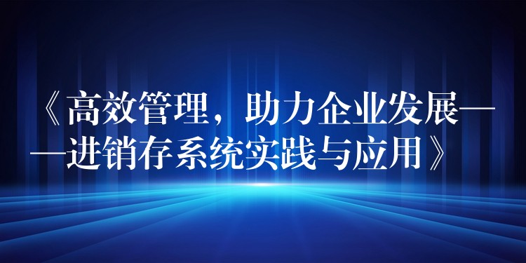 《高效管理，助力企业发展——进销存系统实践与应用》