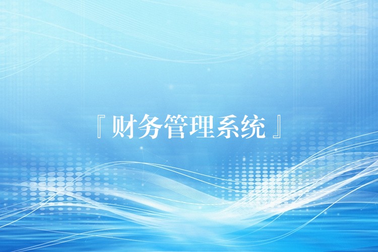 『财务管理系统』