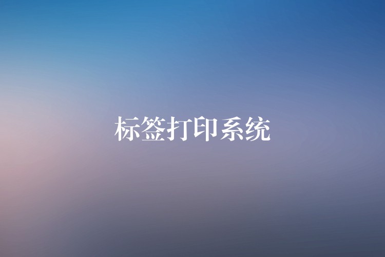 标签打印系统