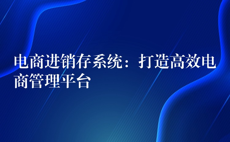 电商进销存系统：打造高效电商管理平台