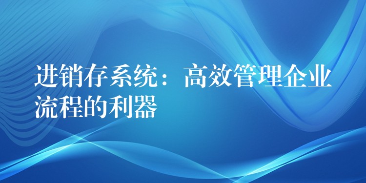 进销存系统：高效管理企业流程的利器