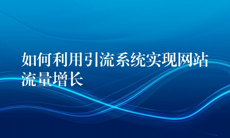 如何利用引流系统实现网站流量增长
