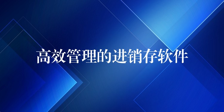 高效管理的进销存软件