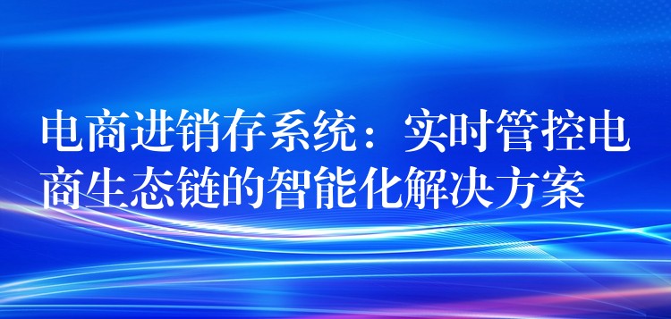 电商进销存系统：实时管控电商生态链的智能化解决方案
