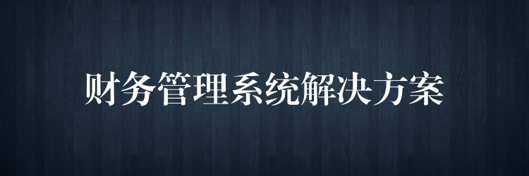 财务管理系统解决方案