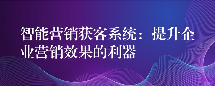 智能营销获客系统：提升企业营销效果的利器