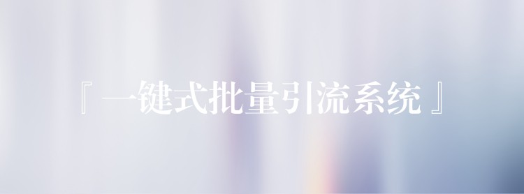 『一键式批量引流系统』