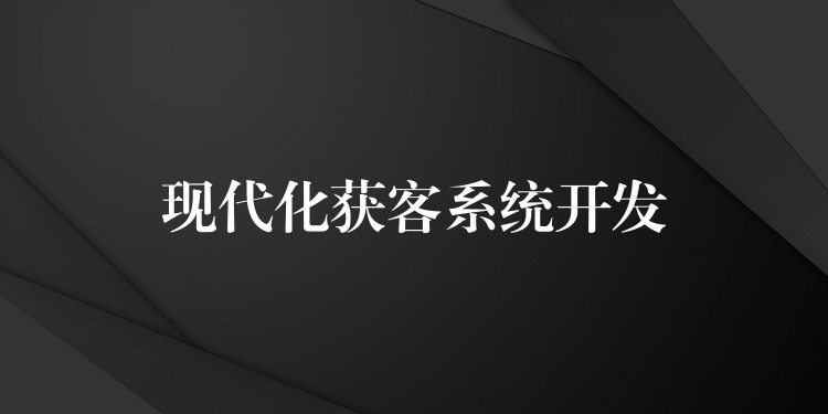 现代化获客系统开发
