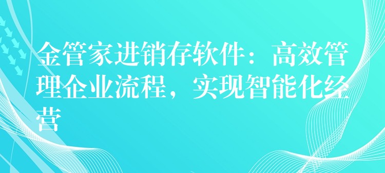 金管家进销存软件：高效管理企业流程，实现智能化经营