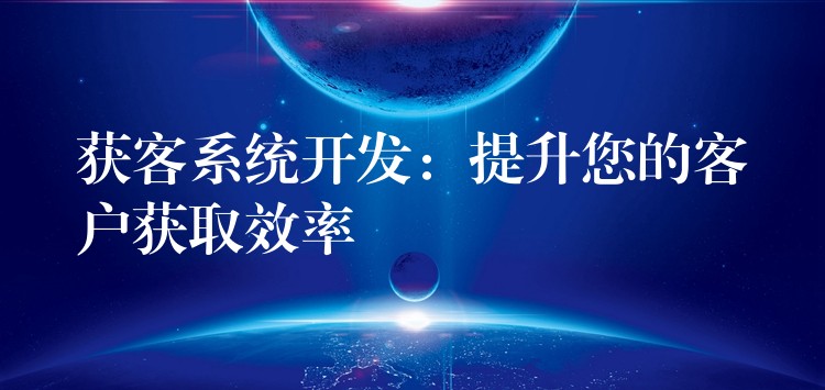 获客系统开发：提升您的客户获取效率