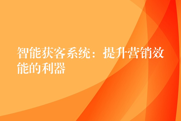 智能获客系统：提升营销效能的利器
