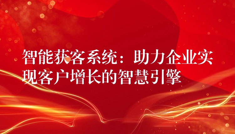 智能获客系统：助力企业实现客户增长的智慧引擎