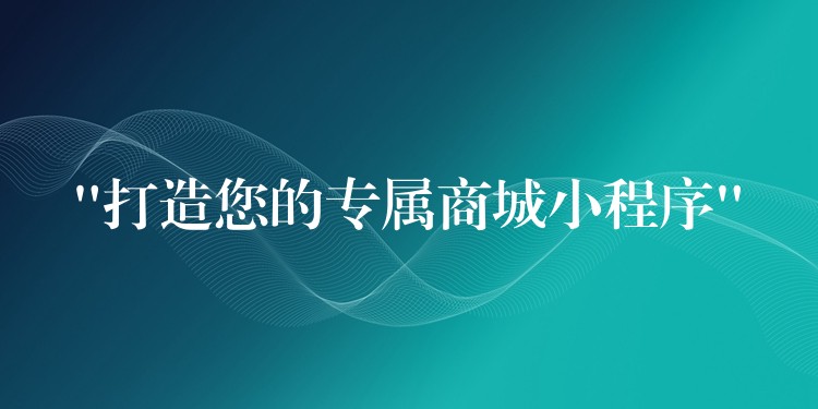 “打造您的专属商城小程序”