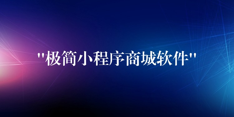 “极简小程序商城软件”
