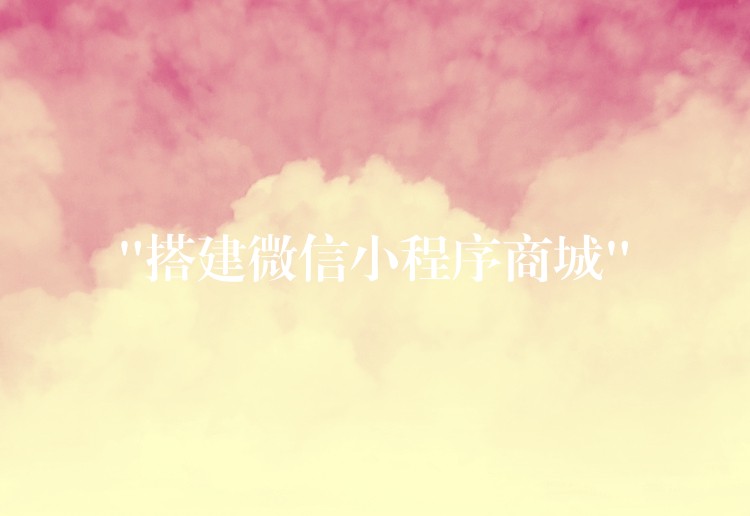 “搭建微信小程序商城”