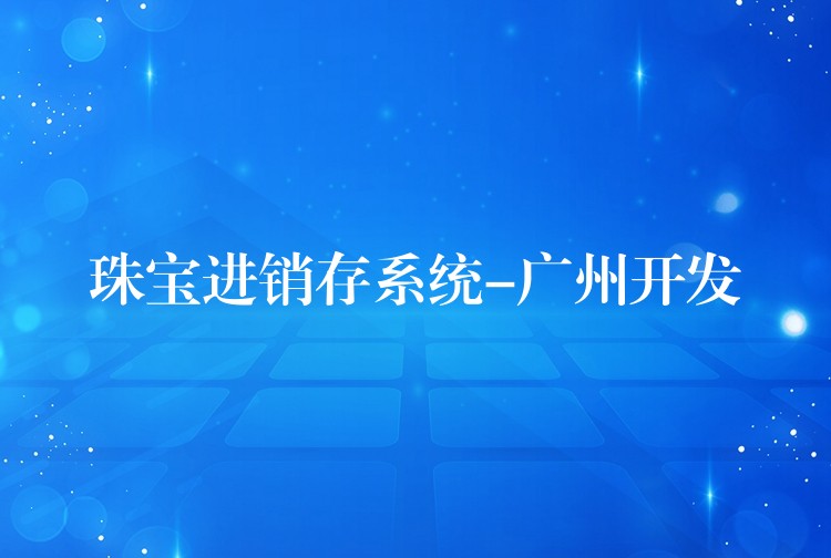 珠宝进销存系统-广州开发
