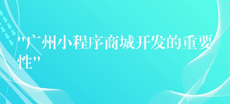 “广州小程序商城开发的重要性”