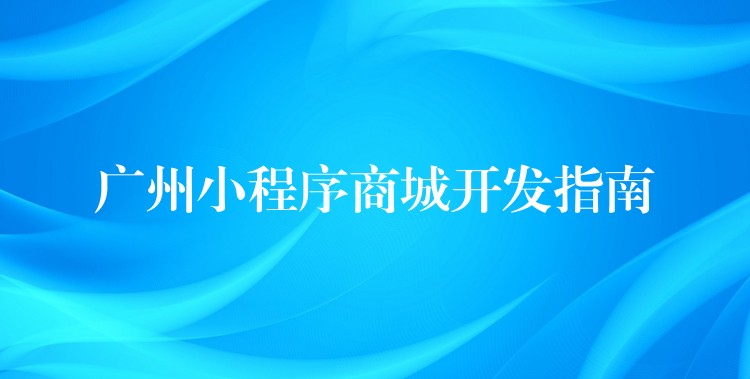 广州小程序商城开发指南
