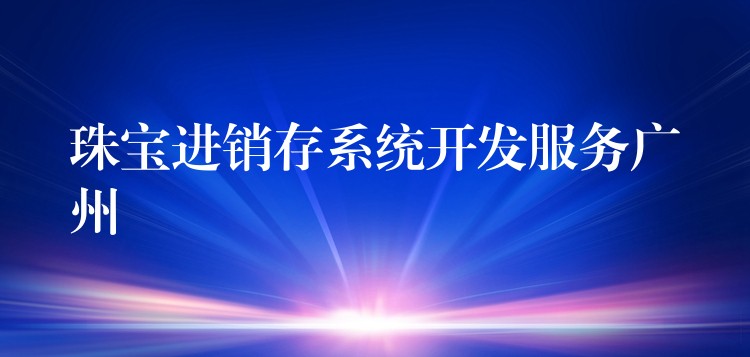 珠宝进销存系统开发服务广州