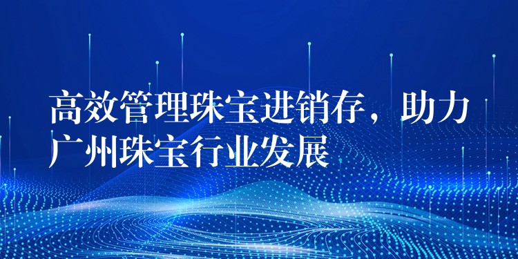 高效管理珠宝进销存，助力广州珠宝行业发展