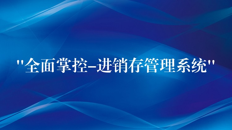 “全面掌控-进销存管理系统”