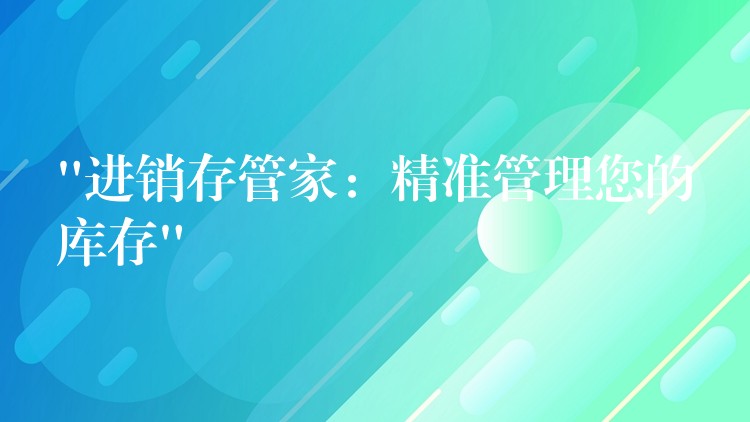 “进销存管家：精准管理您的库存”