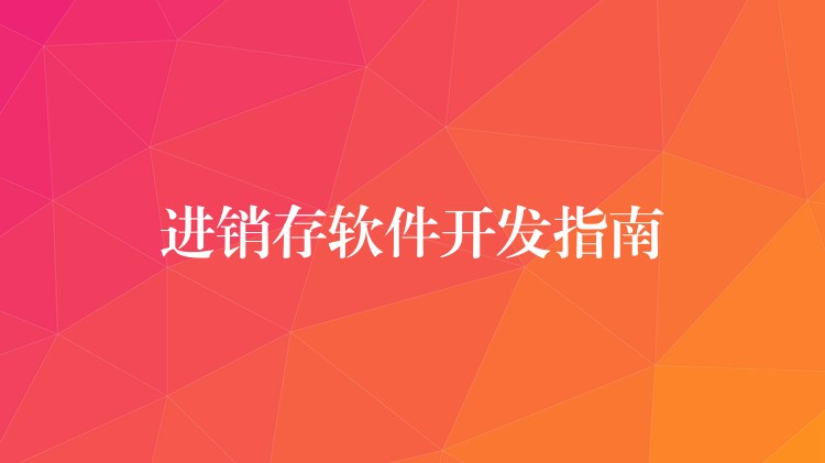 进销存软件开发指南