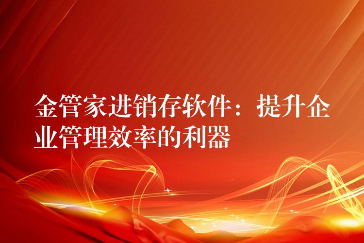 金管家进销存软件：提升企业管理效率的利器