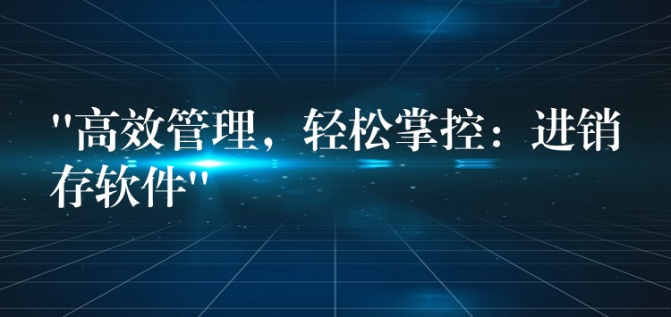 “高效管理，轻松掌控：进销存软件”